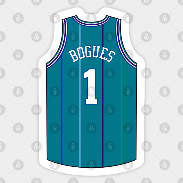 Muggsy Bogues Charlotte Jersey Qiangy Sticker by qiangdade